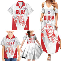 Custom Cuba Basketball Family Matching Summer Maxi Dress and Hawaiian Shirt Sporty Style
