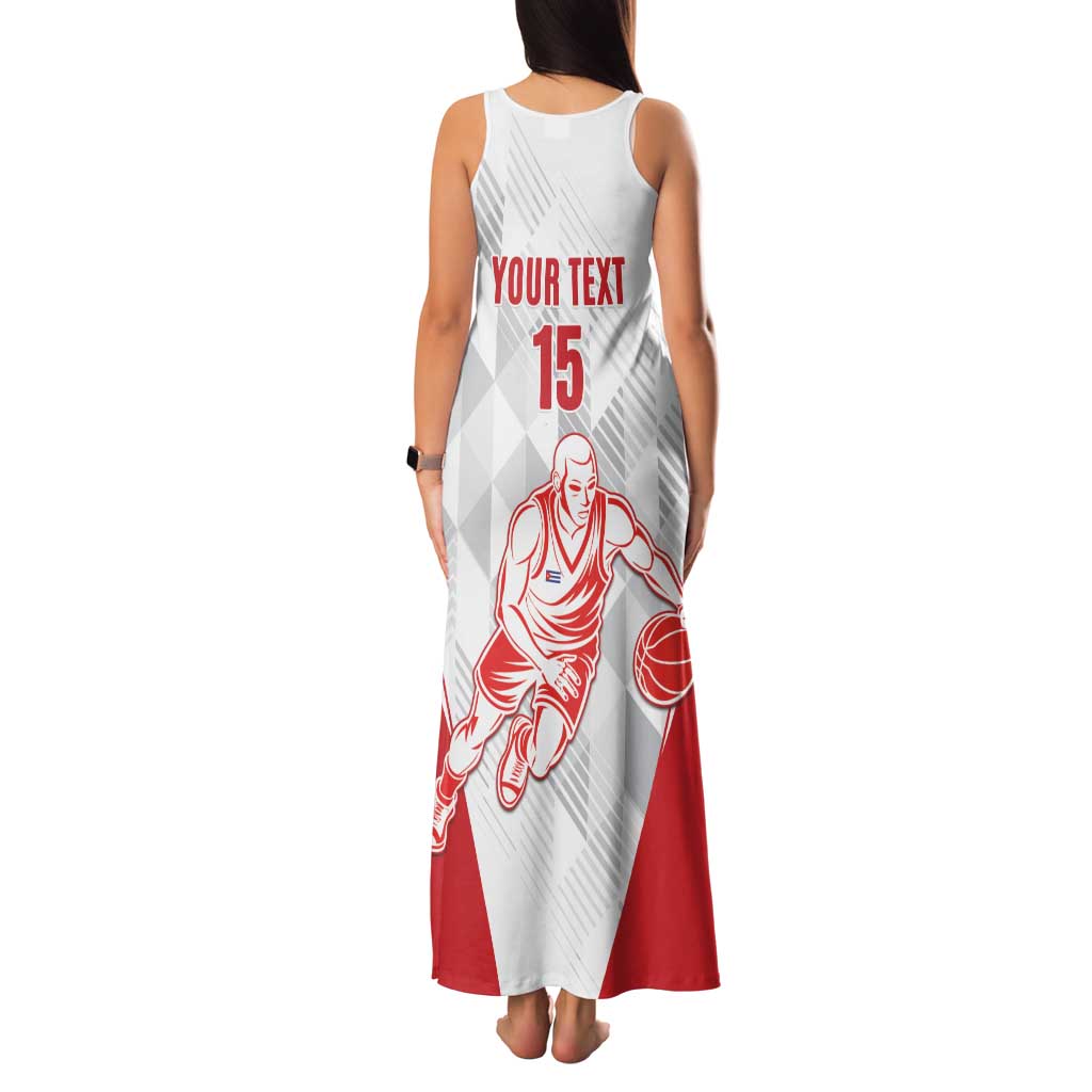 Custom Cuba Basketball Family Matching Tank Maxi Dress and Hawaiian Shirt Sporty Style