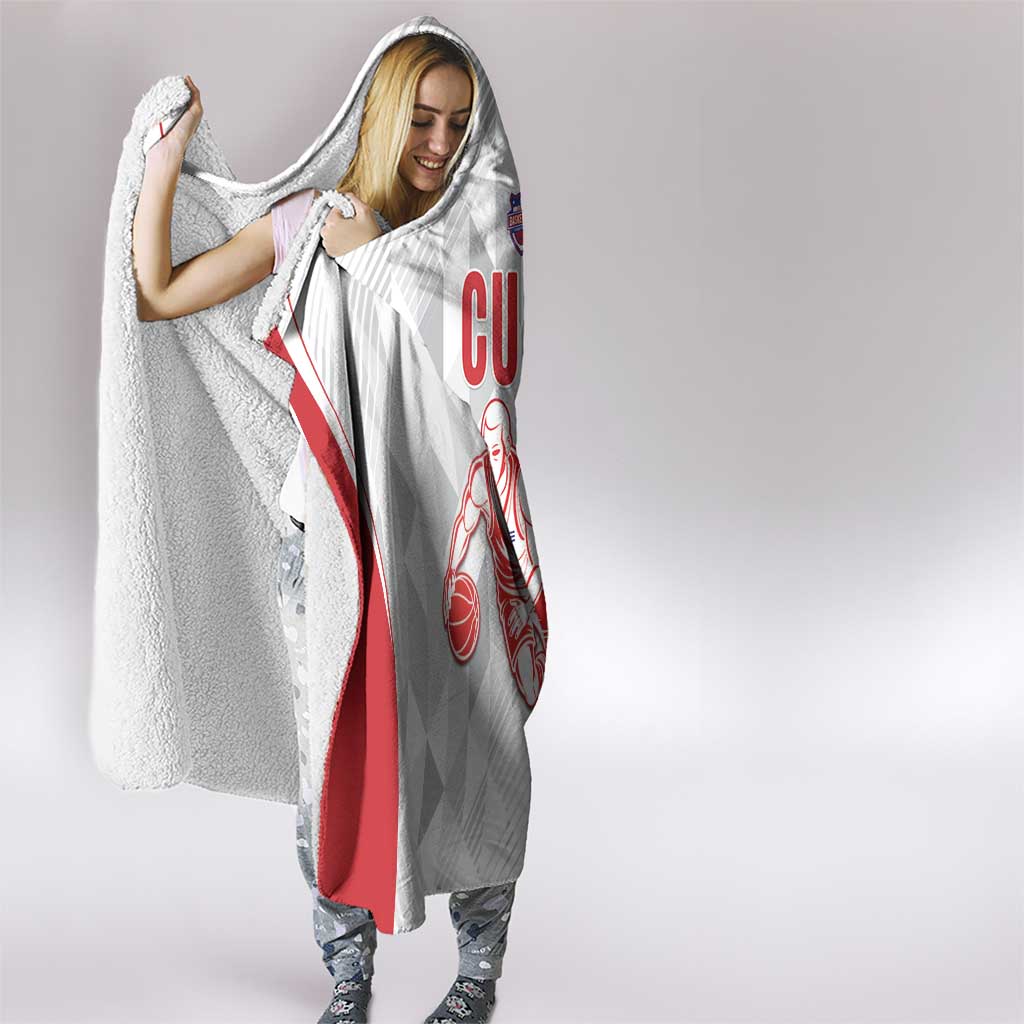 Custom Cuba Basketball Hooded Blanket Sporty Style