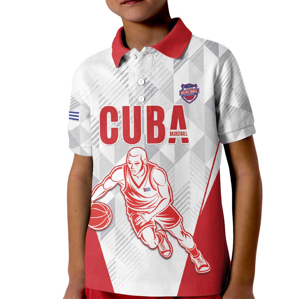 Custom Cuba Basketball Kid Polo Shirt Sporty Style