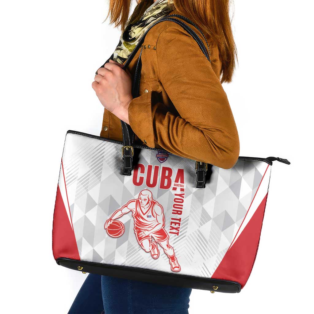Custom Cuba Basketball Leather Tote Bag Sporty Style