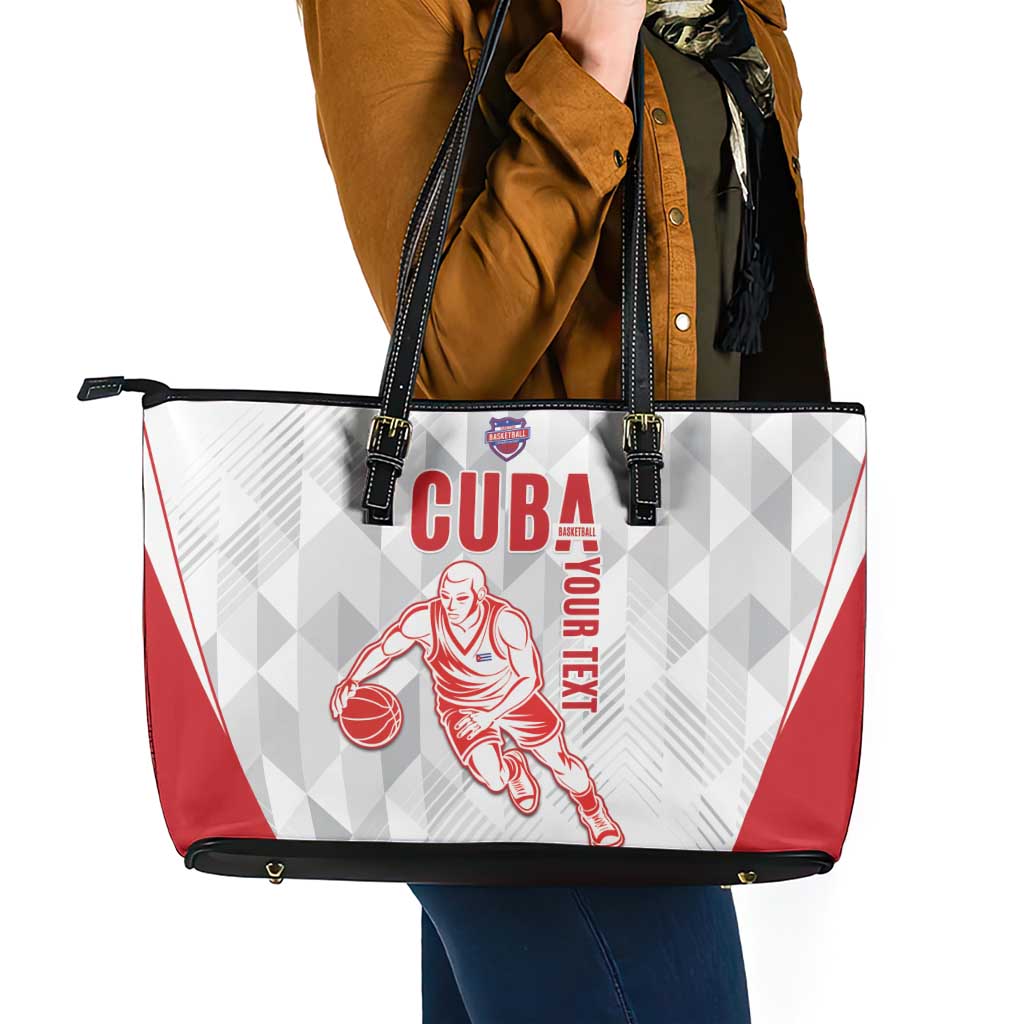 Custom Cuba Basketball Leather Tote Bag Sporty Style