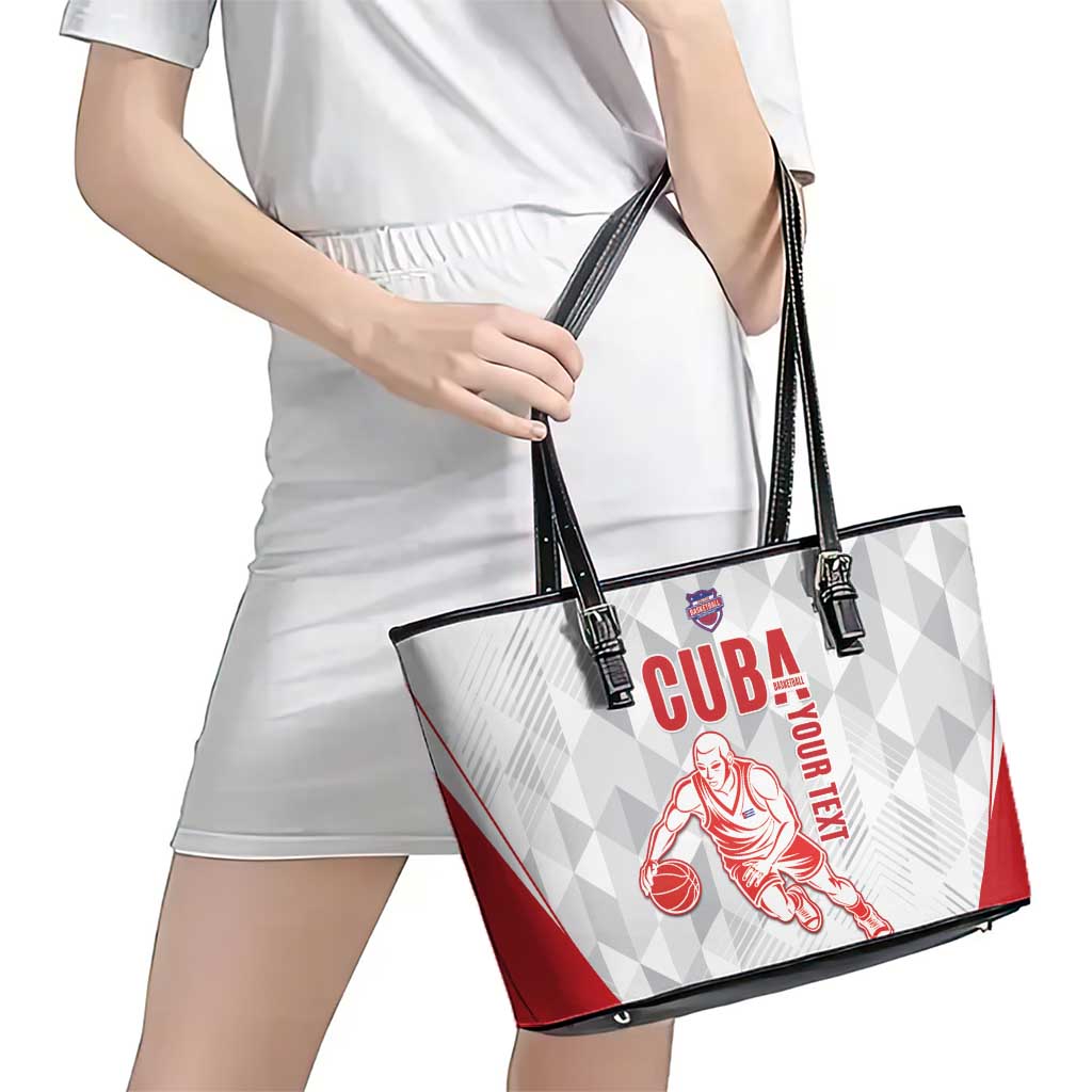 Custom Cuba Basketball Leather Tote Bag Sporty Style