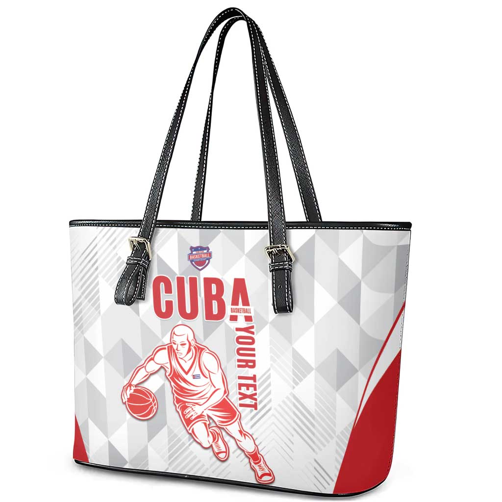 Custom Cuba Basketball Leather Tote Bag Sporty Style