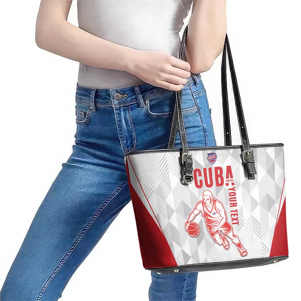 Custom Cuba Basketball Leather Tote Bag Sporty Style