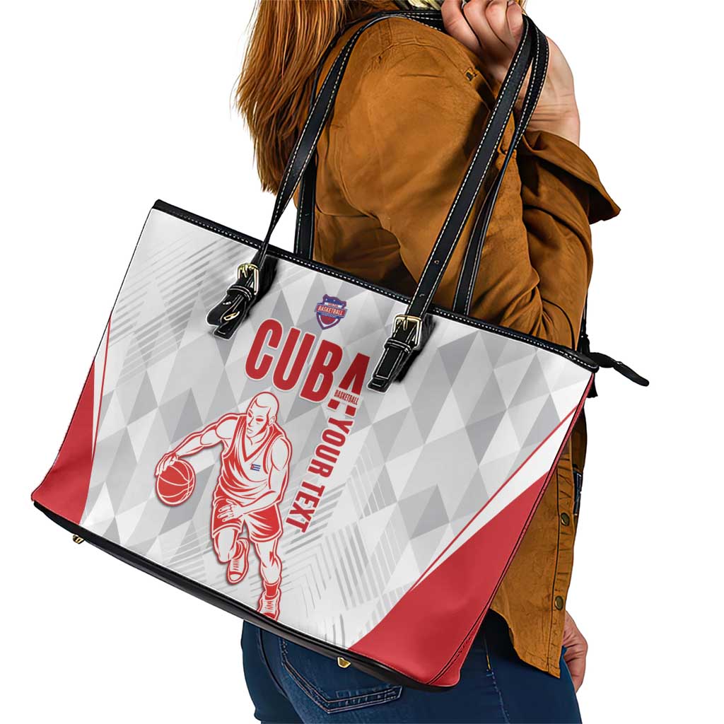 Custom Cuba Basketball Leather Tote Bag Sporty Style