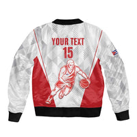 Custom Cuba Basketball Sleeve Zip Bomber Jacket Sporty Style