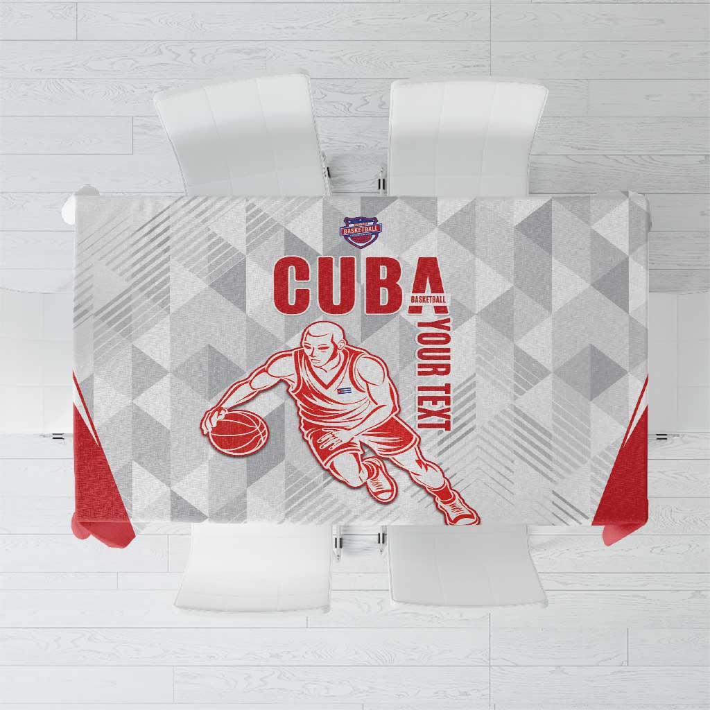 Custom Cuba Basketball Tablecloth Sporty Style