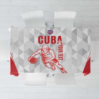 Custom Cuba Basketball Tablecloth Sporty Style