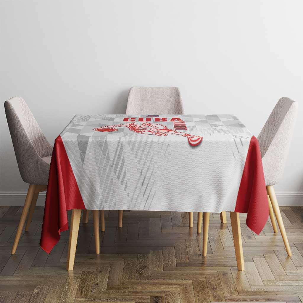 Custom Cuba Basketball Tablecloth Sporty Style