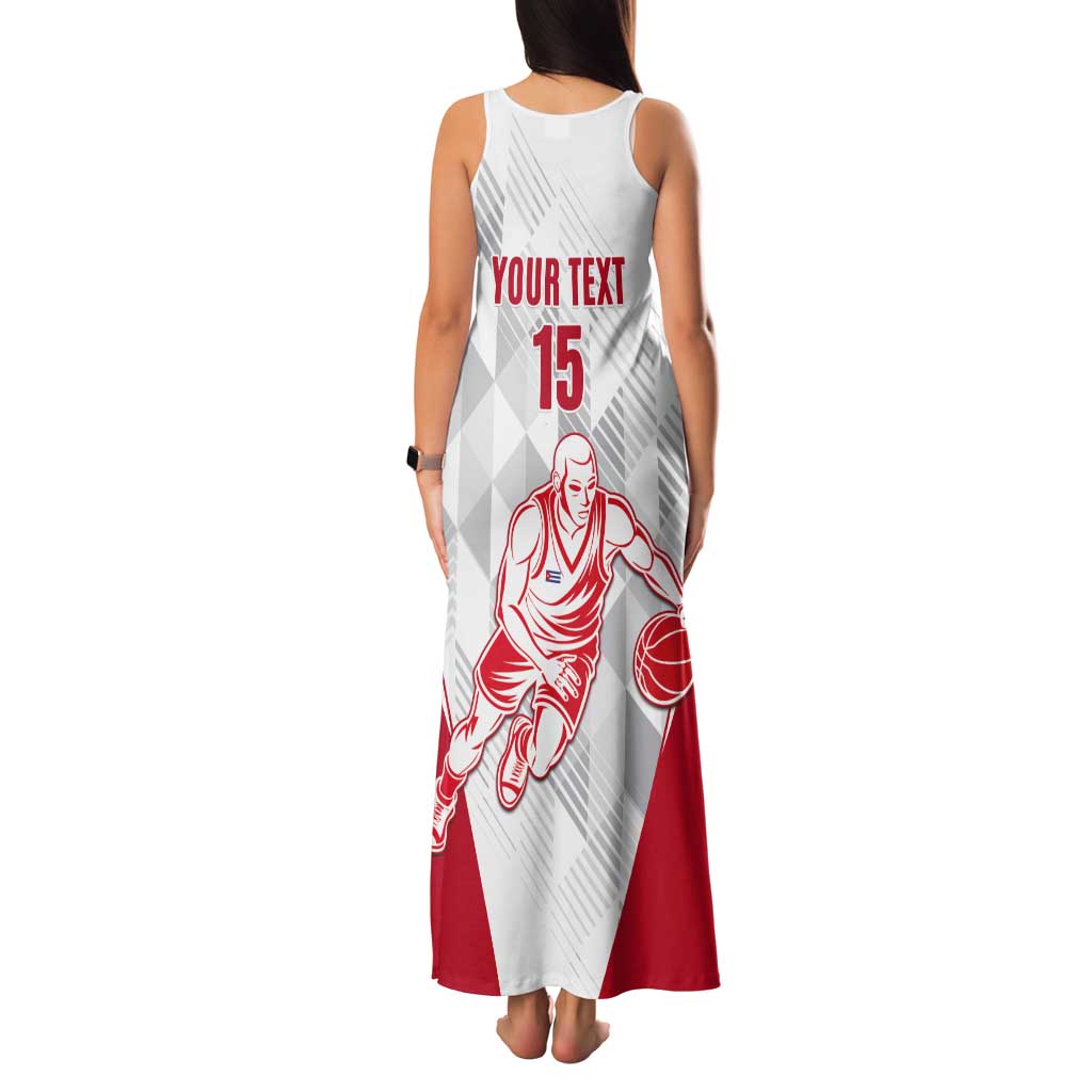Custom Cuba Basketball Tank Maxi Dress Sporty Style