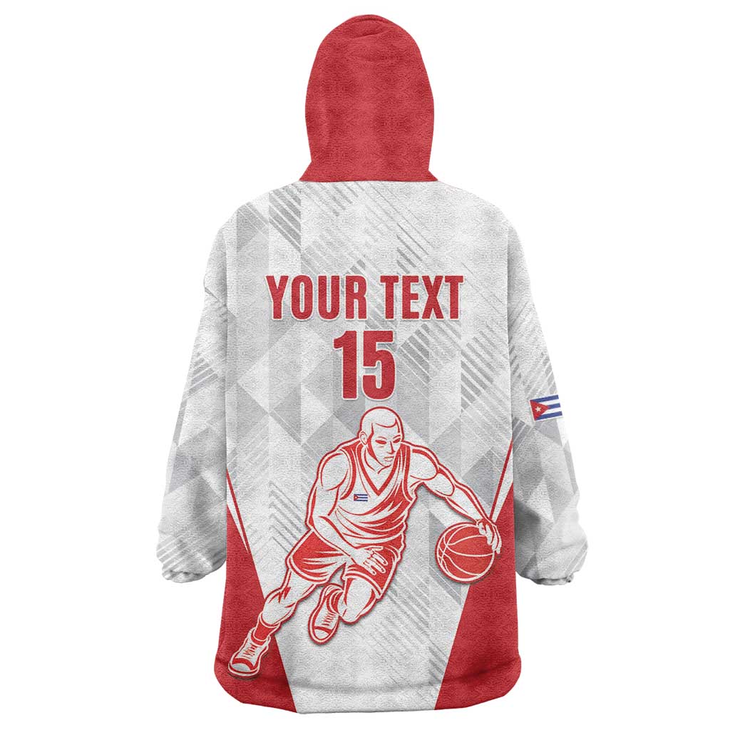 Custom Cuba Basketball Wearable Blanket Hoodie Sporty Style