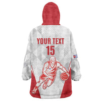 Custom Cuba Basketball Wearable Blanket Hoodie Sporty Style