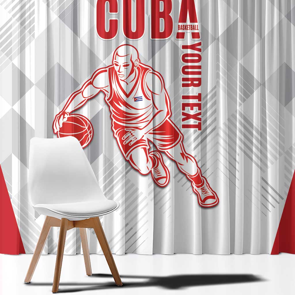 Custom Cuba Basketball Window Curtain Sporty Style
