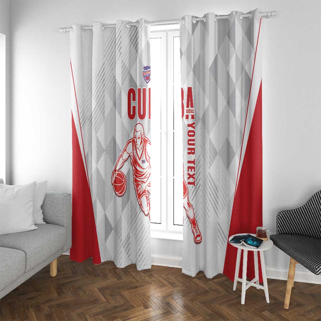 Custom Cuba Basketball Window Curtain Sporty Style