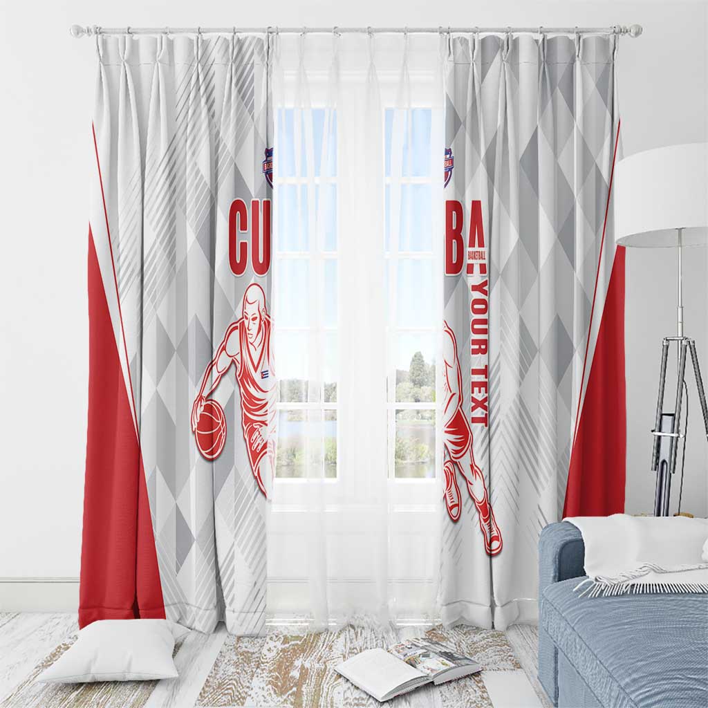 Custom Cuba Basketball Window Curtain Sporty Style