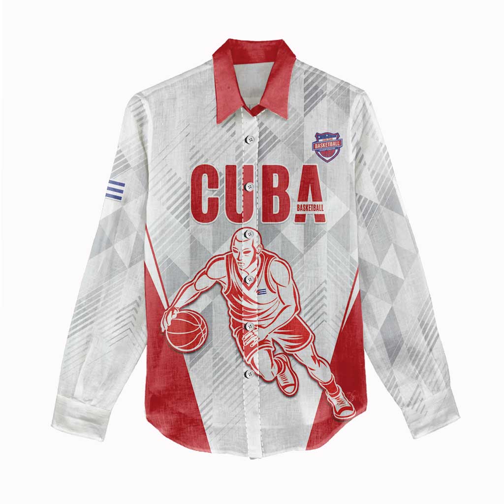 Custom Cuba Basketball Women Casual Shirt Sporty Style