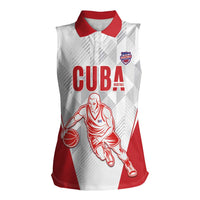 Custom Cuba Basketball Women Sleeveless Polo Shirt Sporty Style