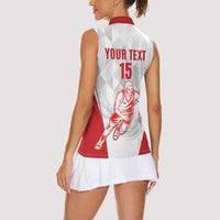 Custom Cuba Basketball Women Sleeveless Polo Shirt Sporty Style