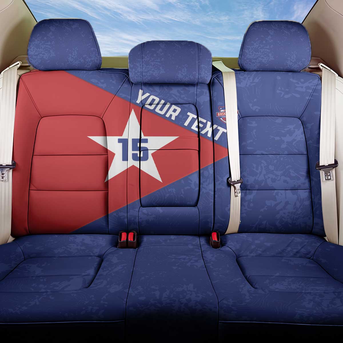 Custom Cuba Basketball Back Car Seat Cover Flag Style