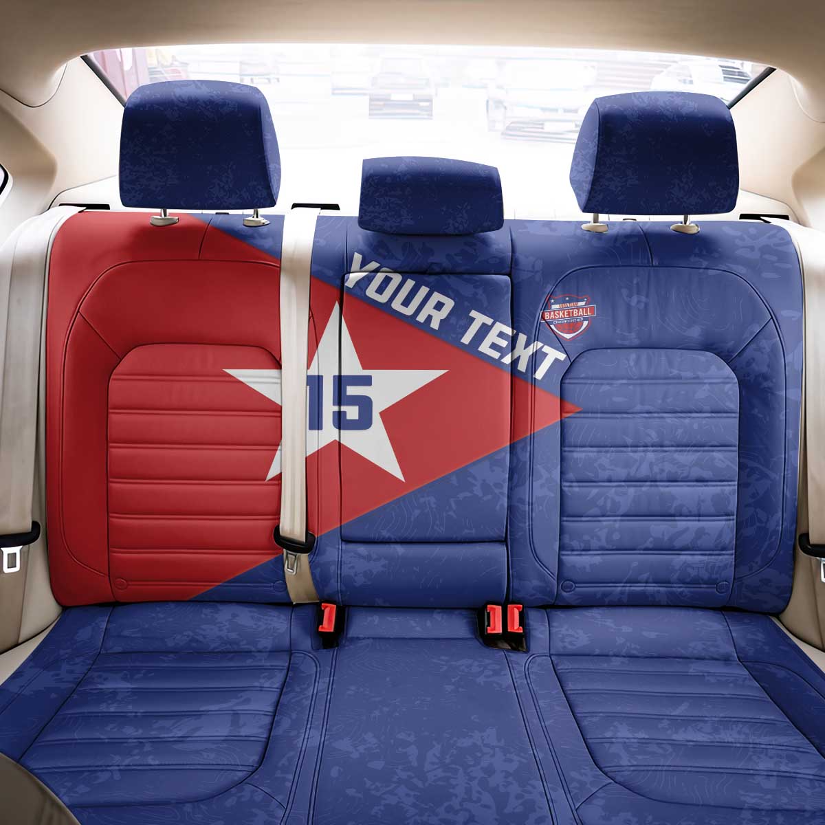 Custom Cuba Basketball Back Car Seat Cover Flag Style