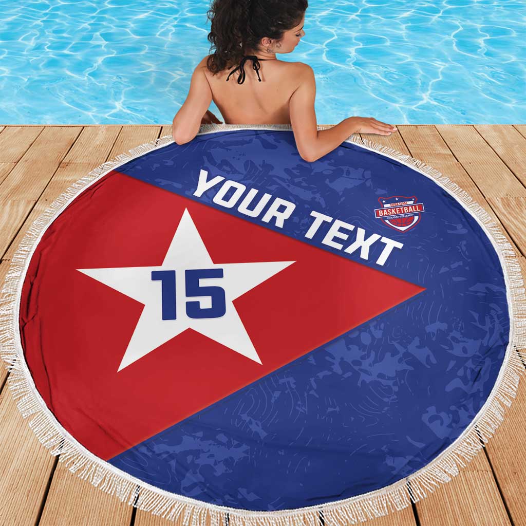 Custom Cuba Basketball Beach Blanket Flag Style