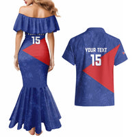 Custom Cuba Basketball Couples Matching Mermaid Dress and Hawaiian Shirt Flag Style
