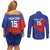 Custom Cuba Basketball Couples Matching Off Shoulder Short Dress and Long Sleeve Button Shirt Flag Style