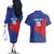 Custom Cuba Basketball Couples Matching Off The Shoulder Long Sleeve Dress and Hawaiian Shirt Flag Style