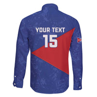 Custom Cuba Basketball Family Matching Off The Shoulder Long Sleeve Dress and Hawaiian Shirt Flag Style