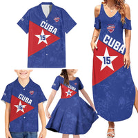 Custom Cuba Basketball Family Matching Summer Maxi Dress and Hawaiian Shirt Flag Style