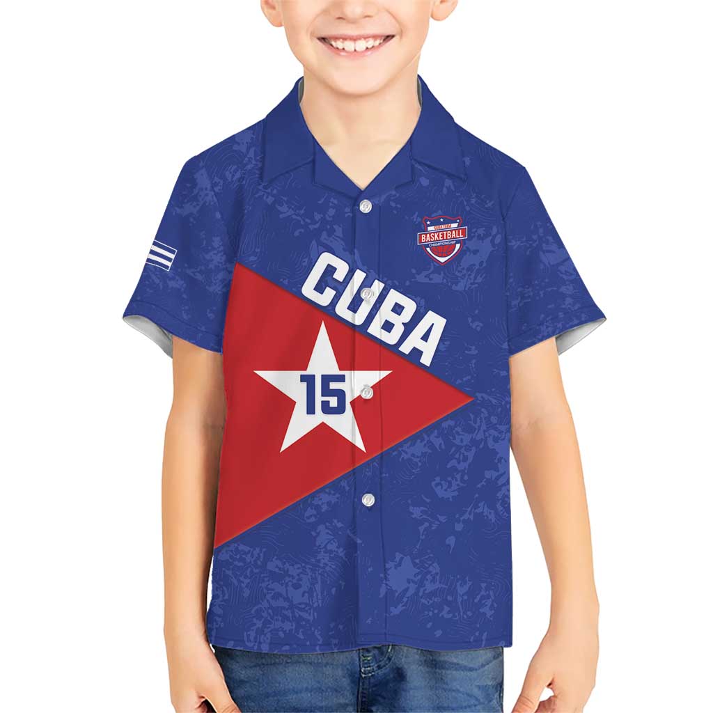 Custom Cuba Basketball Kid Hawaiian Shirt Flag Style