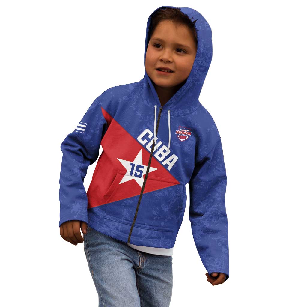 Custom Cuba Basketball Kid Hoodie Flag Style