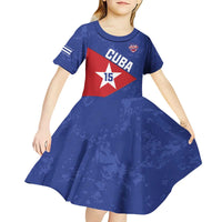 Custom Cuba Basketball Kid Short Sleeve Dress Flag Style