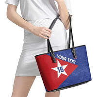 Custom Cuba Basketball Leather Tote Bag Flag Style