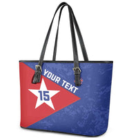 Custom Cuba Basketball Leather Tote Bag Flag Style