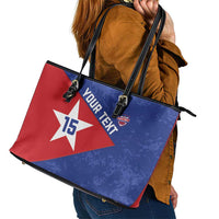Custom Cuba Basketball Leather Tote Bag Flag Style