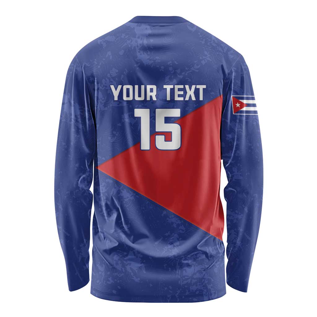 Custom Cuba Basketball Long Sleeve Shirt Flag Style