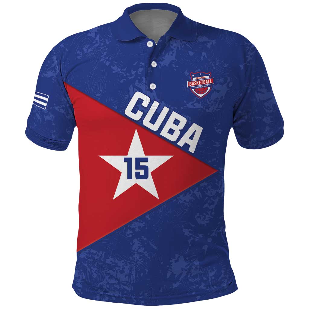 Custom Cuba Basketball Polo Shirt Flag Style