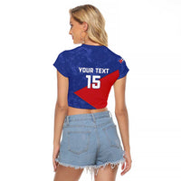 Custom Cuba Basketball Raglan Cropped T Shirt Flag Style