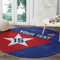 Custom Cuba Basketball Round Carpet Flag Style