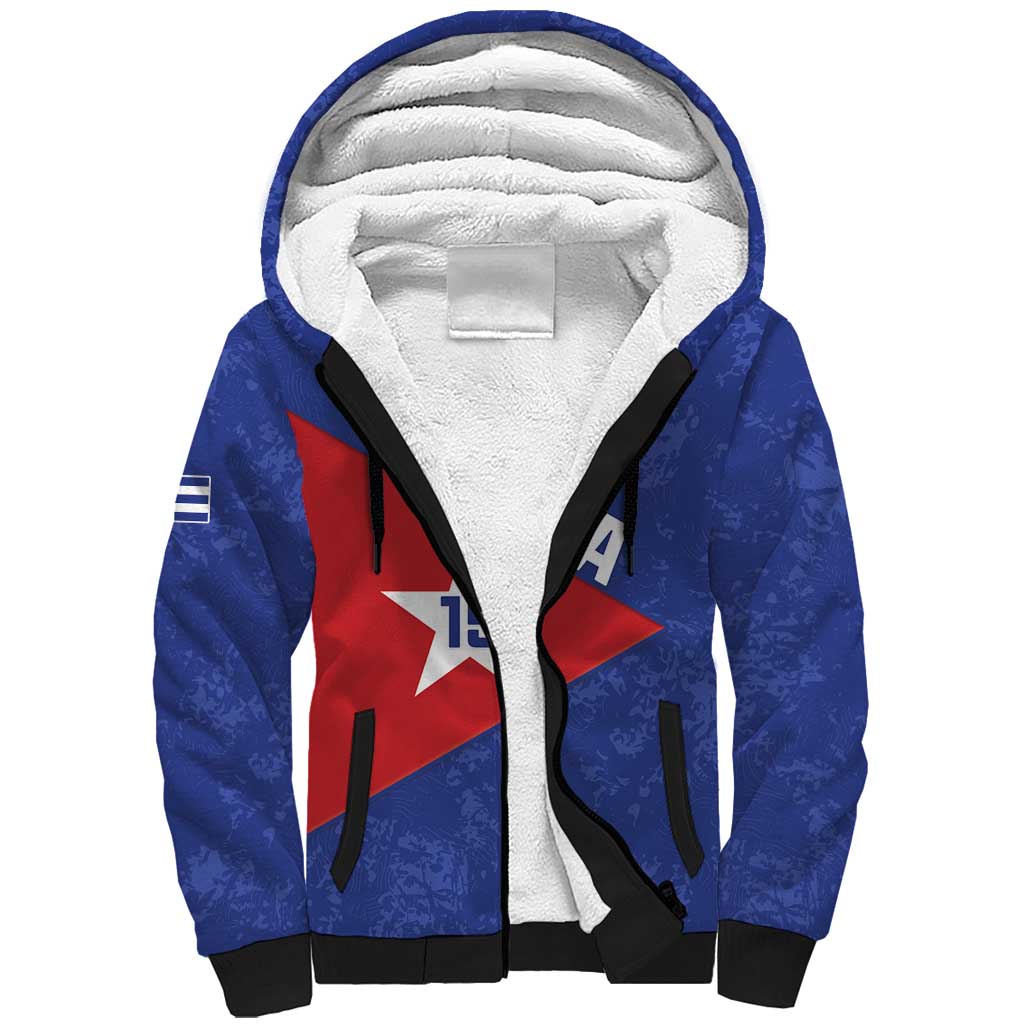 Custom Cuba Basketball Sherpa Hoodie Flag Style