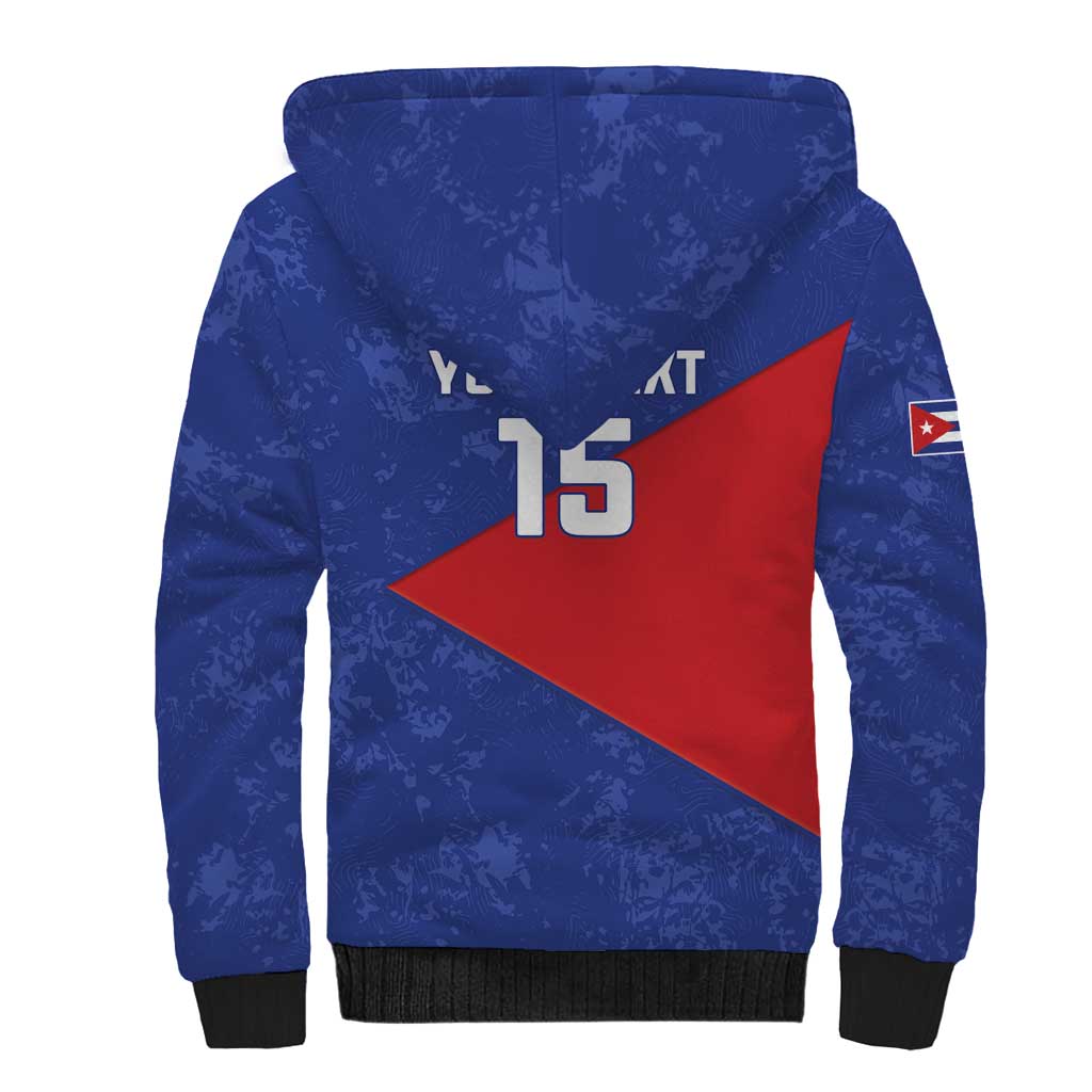 Custom Cuba Basketball Sherpa Hoodie Flag Style