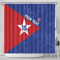 Custom Cuba Basketball Shower Curtain Flag Style