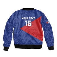 Custom Cuba Basketball Sleeve Zip Bomber Jacket Flag Style