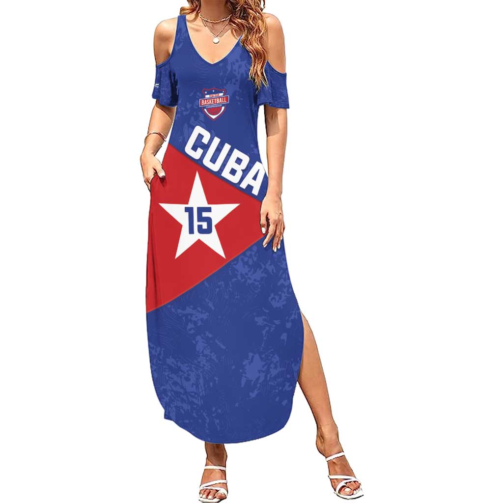 Custom Cuba Basketball Summer Maxi Dress Flag Style