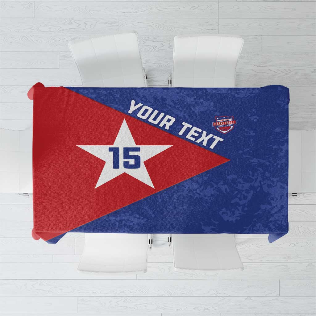 Custom Cuba Basketball Tablecloth Flag Style