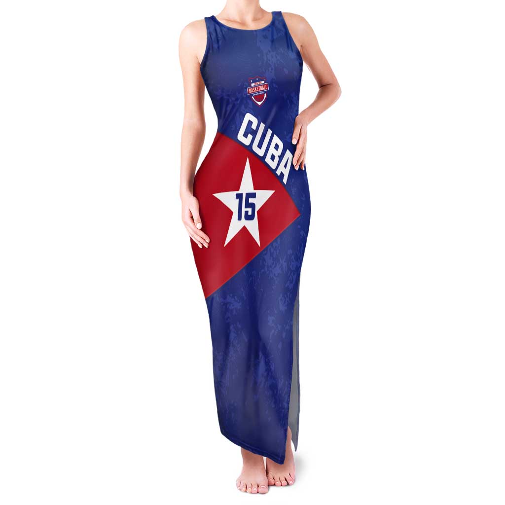 Custom Cuba Basketball Tank Maxi Dress Flag Style