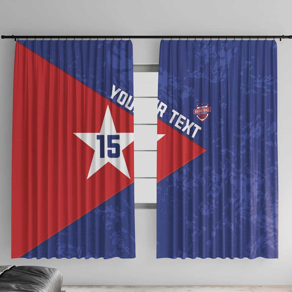 Custom Cuba Basketball Window Curtain Flag Style