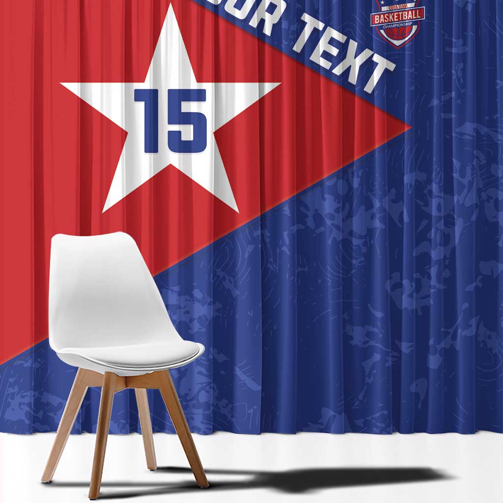 Custom Cuba Basketball Window Curtain Flag Style